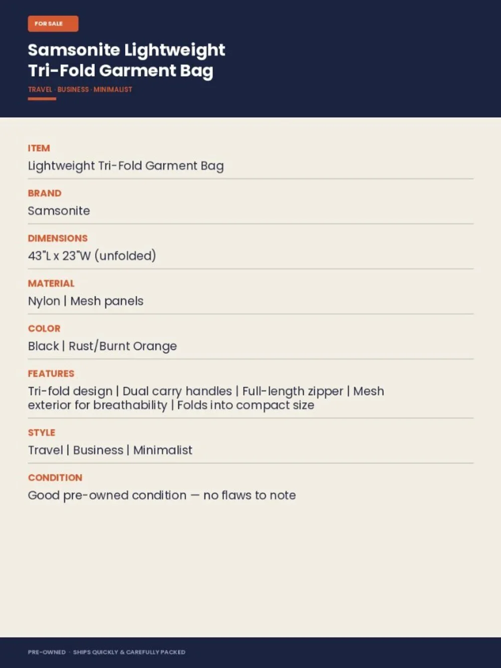 Samsonite item lightweight
